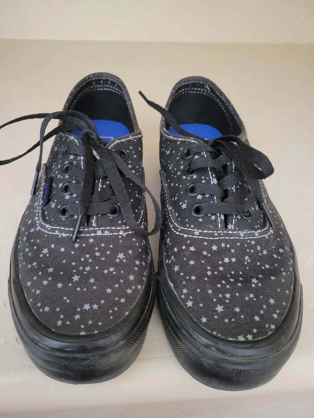 Vans Black Star-Print Canvas Sneakers